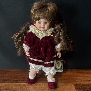 GEPPEDDO Violin Player Melody Doll with Porcelain Hands/Feet/Head